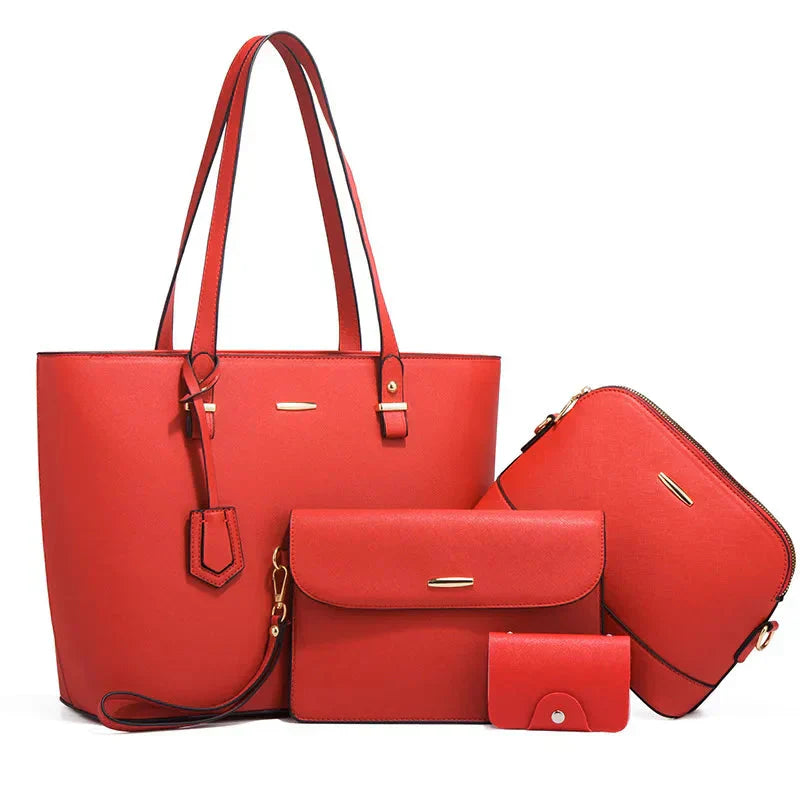 Ashby - Versatile 4-Piece Leather Handbag and Shoulder Bag Set