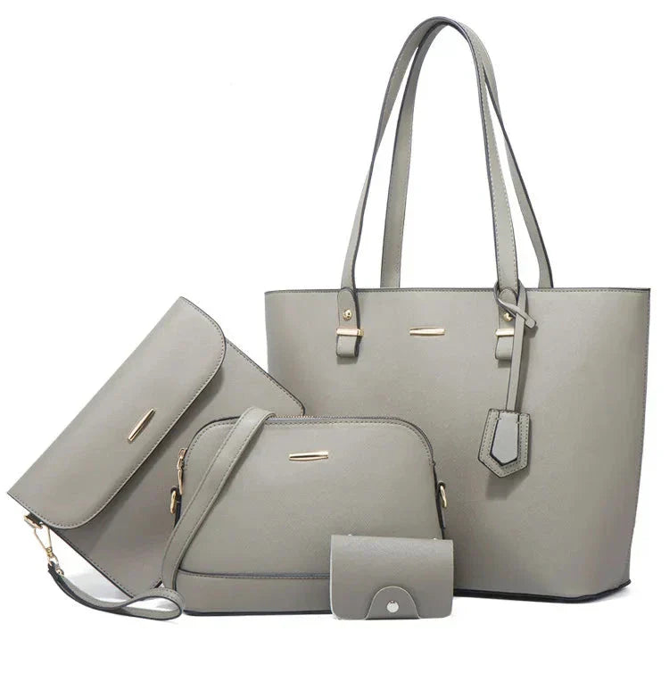 Ashby - Versatile 4-Piece Leather Handbag and Shoulder Bag Set