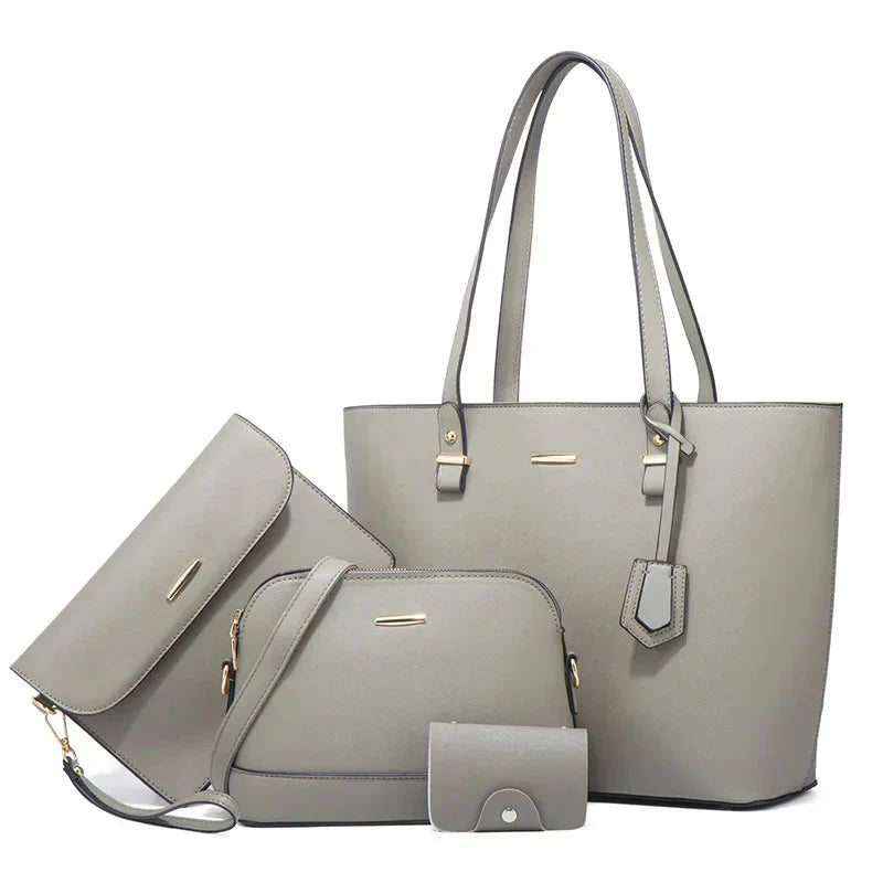 Ashby - Versatile 4-Piece Leather Handbag and Shoulder Bag Set