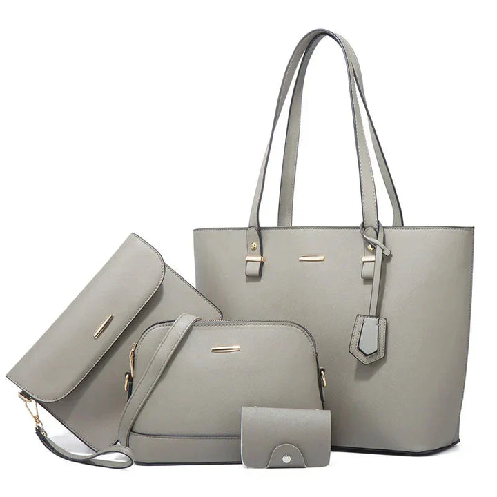 Ashby - Versatile 4-Piece Leather Handbag and Shoulder Bag Set
