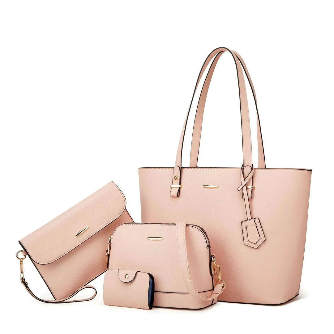 Ashby - Versatile 4-Piece Leather Handbag and Shoulder Bag Set