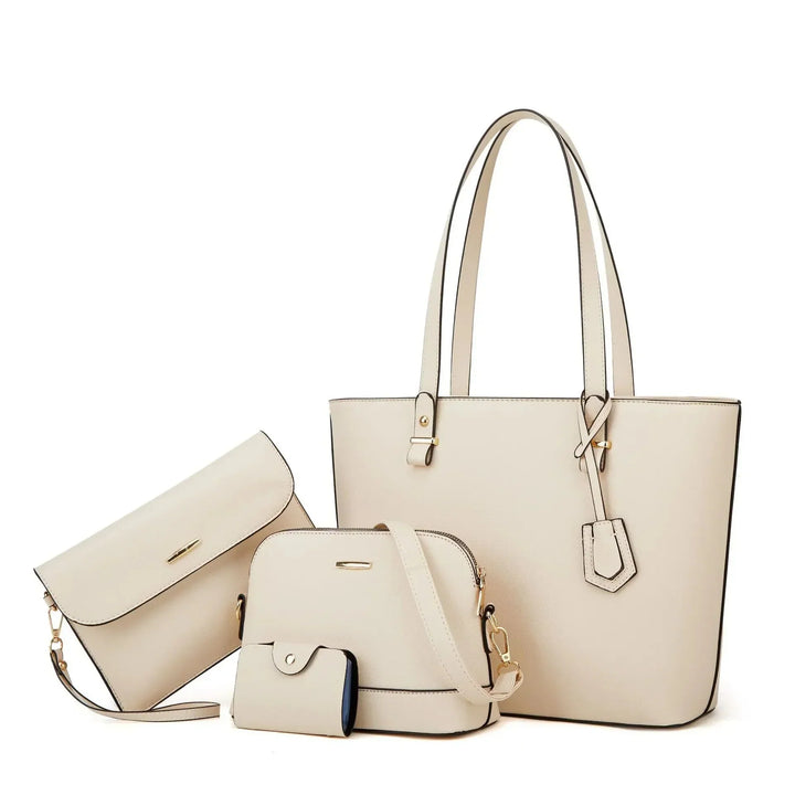 Ashby - Versatile 4-Piece Leather Handbag and Shoulder Bag Set