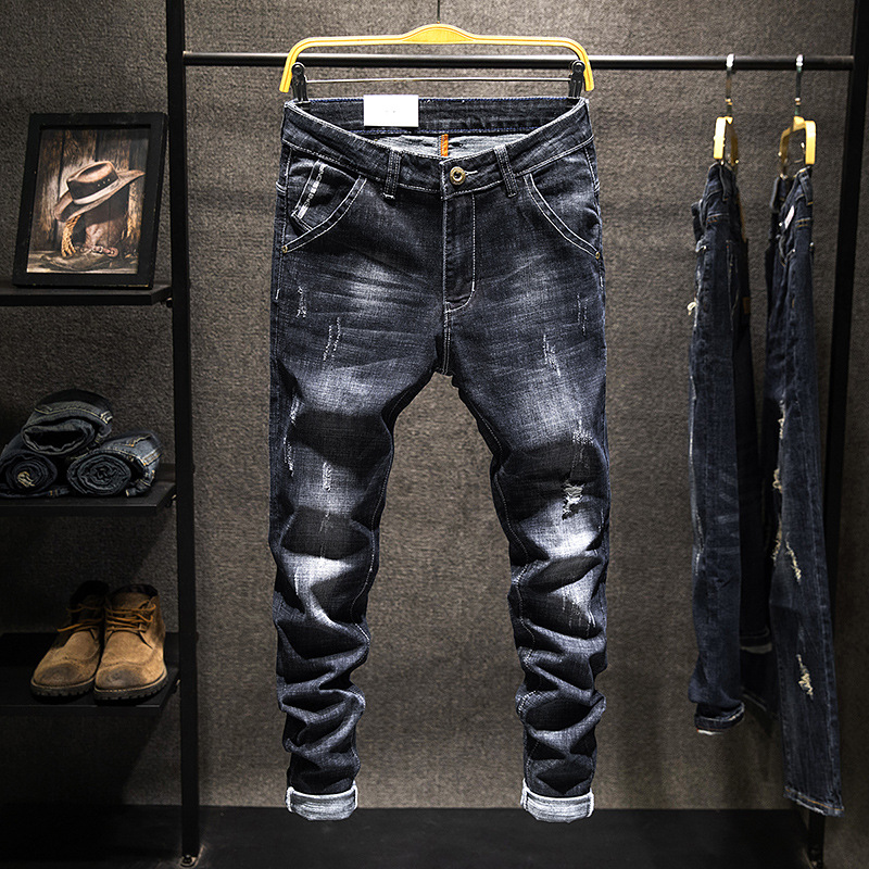 Men Vintage Washed Jeans | Leandro