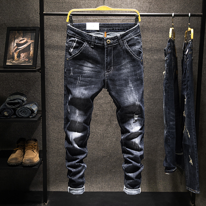 Men Vintage Washed Jeans | Leandro