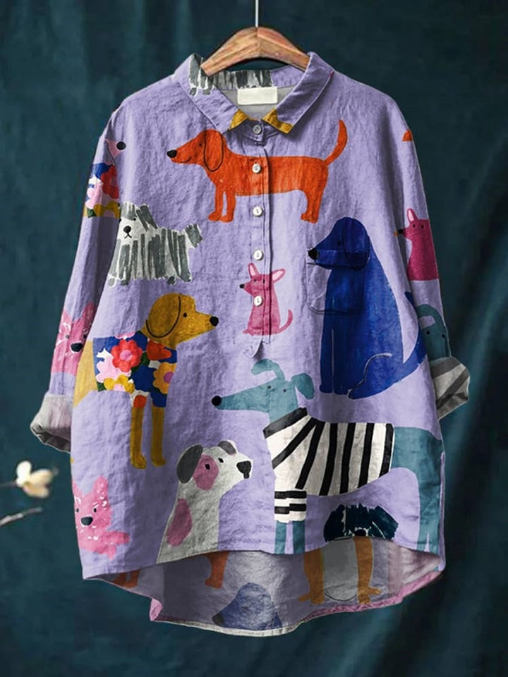 Amelia - Vintage-Inspired Dog Art Tee