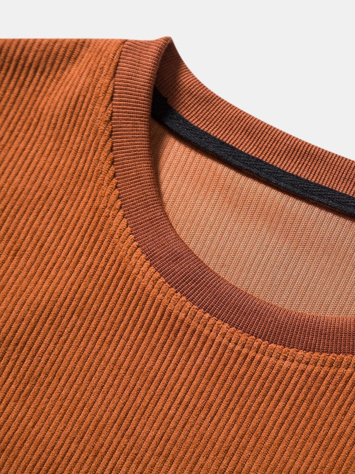 Men Color Block Corduroy T-Shirt for Men | Lance