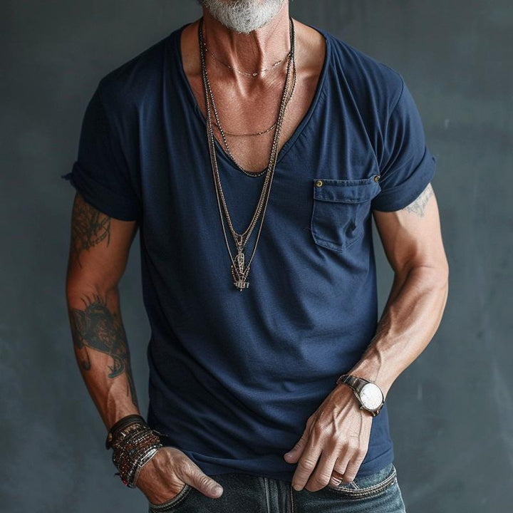 Men Rugged V-Neck T-Shirt | Jackson