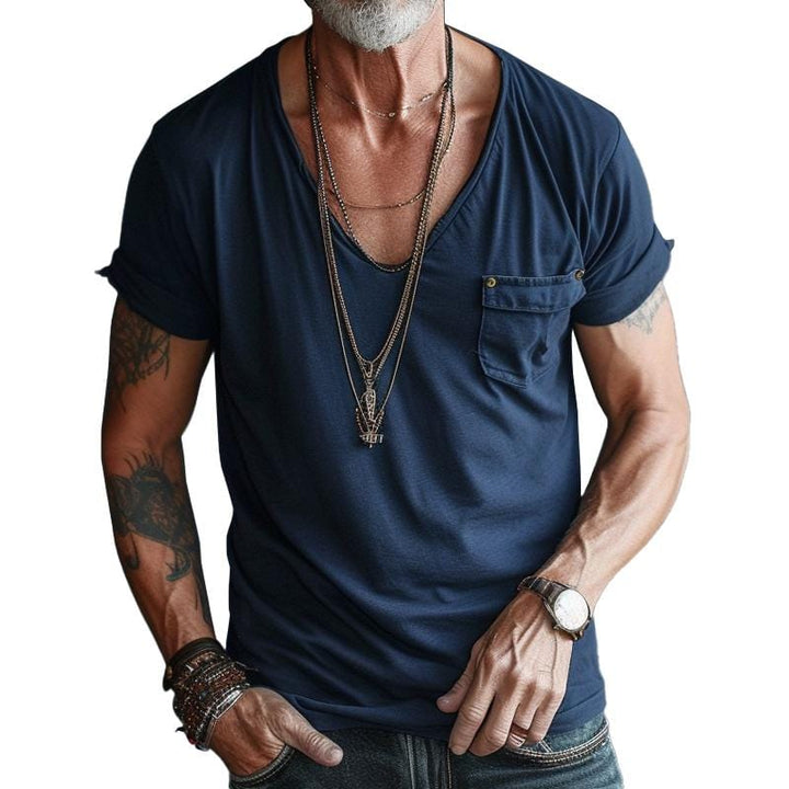 Men Rugged V-Neck T-Shirt | Jackson