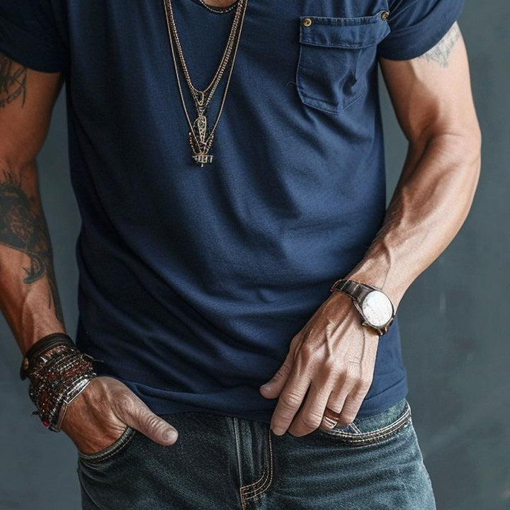Men Rugged V-Neck T-Shirt | Jackson