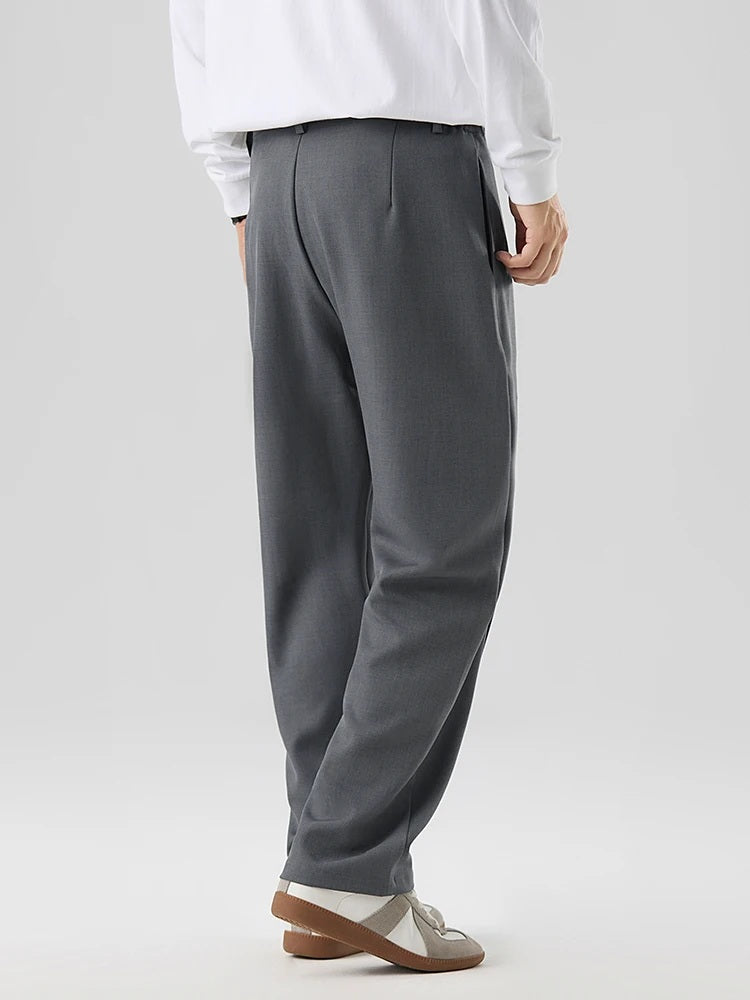 Men Wide-Leg Pleated Pants | Teo