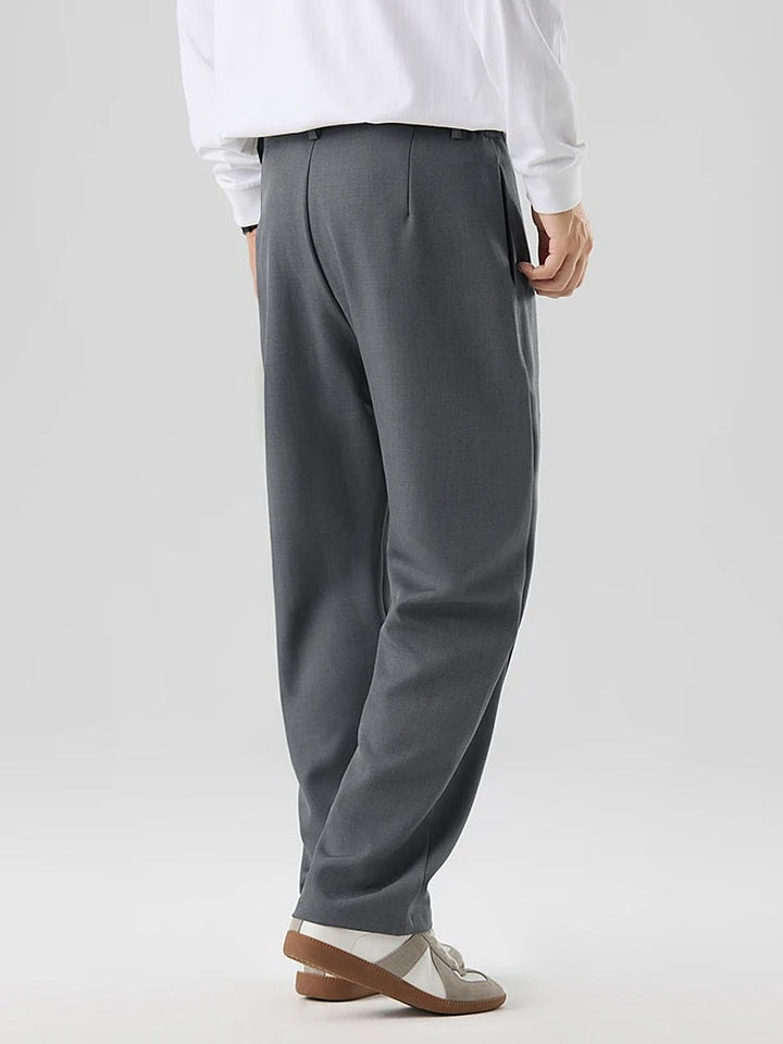 Men Wide-Leg Pleated Pants | Teo