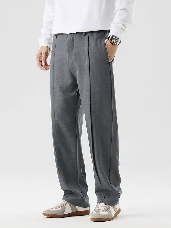 Men Wide-Leg Pleated Pants | Teo